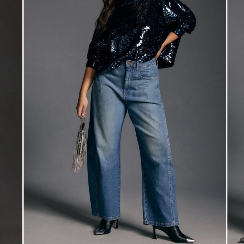 Pilcro Blue Wide Leg Jeans